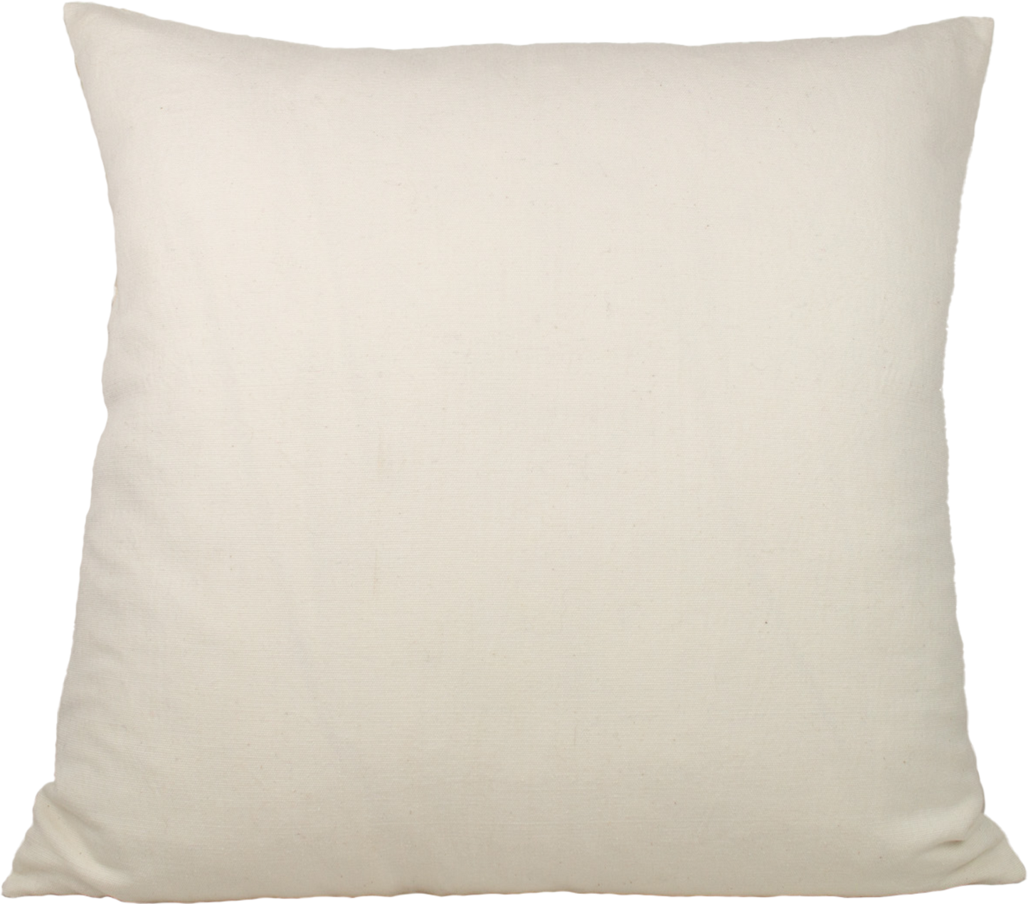 Back of Isabella's Solid Elegance Single Color Beige Cushion - Timeless and Elegant Diamond Brocade Design in 100% Cotton.