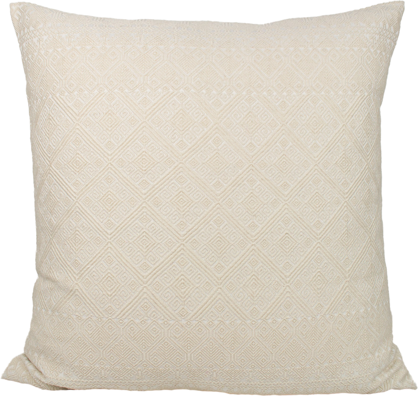 Isabella's Solid Elegance Single Color Beige Cushion - Timeless and Elegant Diamond Brocade Design in 100% Cotton