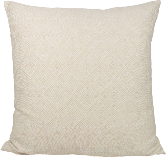 Isabella's Solid Elegance Single Color Beige Cushion - Timeless and Elegant Diamond Brocade Design in 100% Cotton