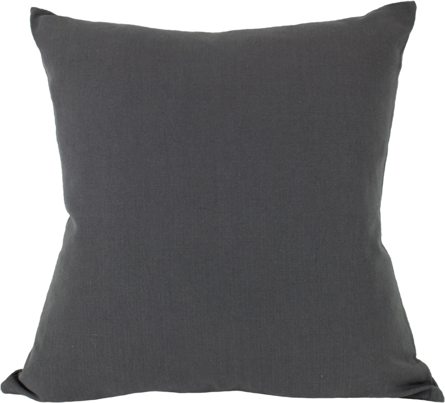 Back of Isabella's Solid Elegance Single Color Dark Grey Cushion - Timeless and Elegant Diamond Brocade Design in 100% Cotton