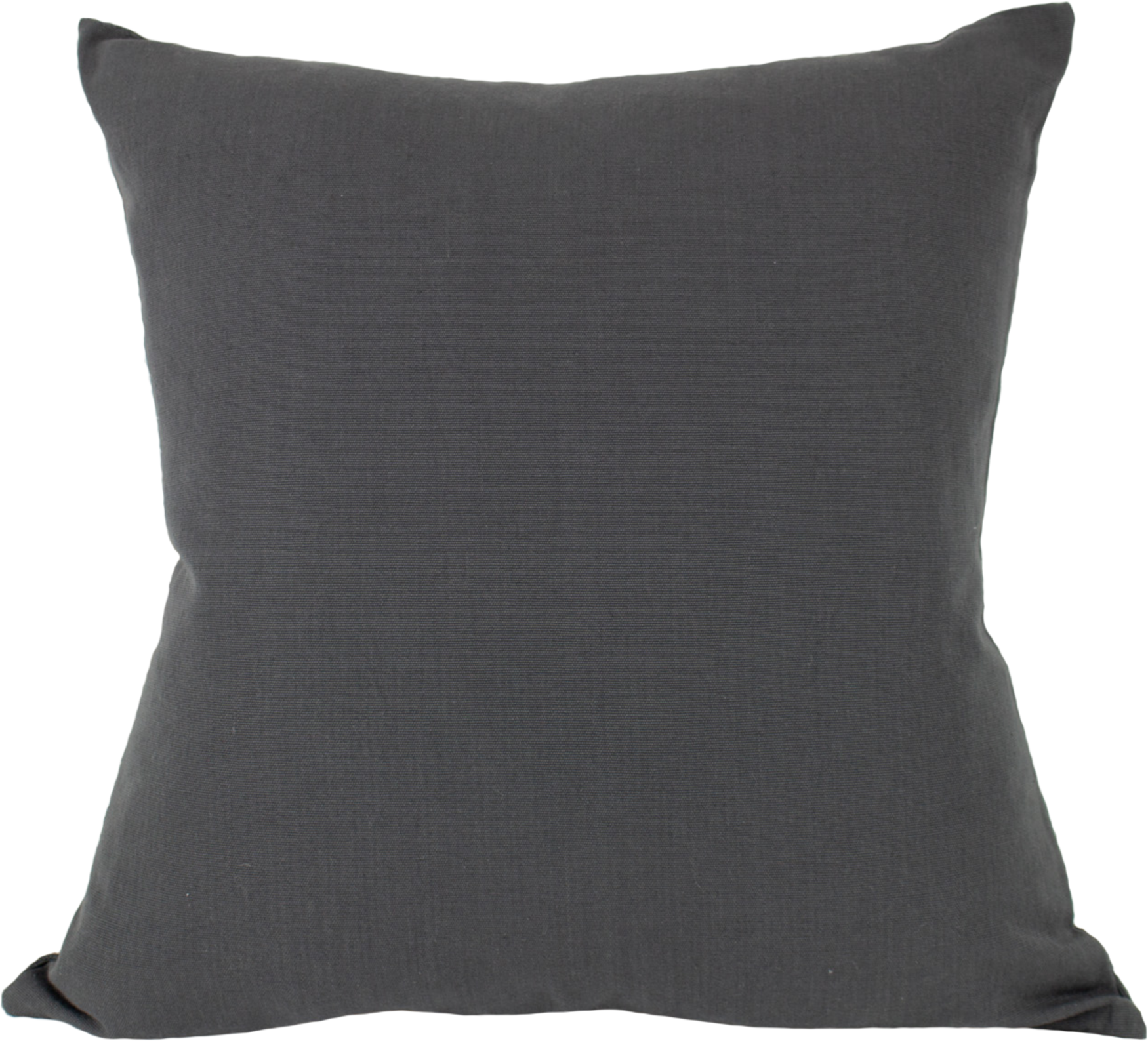 Back of Isabella's Solid Elegance Single Color Dark Grey Cushion - Timeless and Elegant Diamond Brocade Design in 100% Cotton