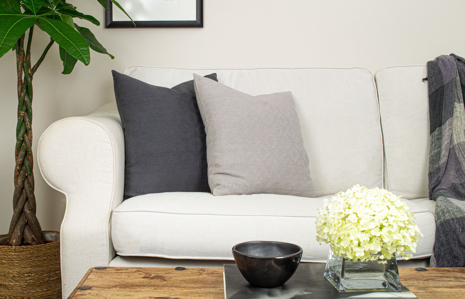Isabella's Solid Elegance Single Color Cushion Elevating Living Room Decor.