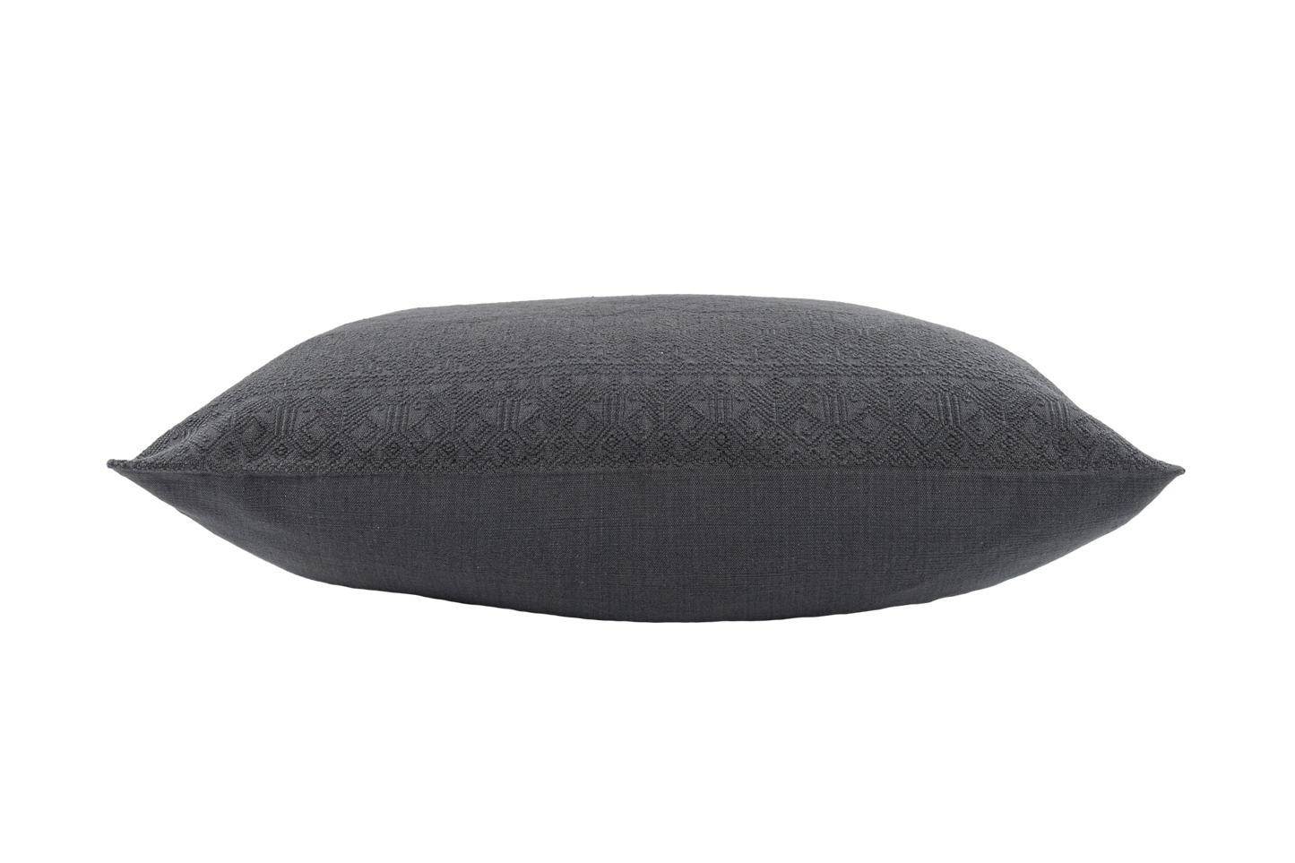 Isabella's Solid Elegance Single Color Dark Grey Cushion - Timeless and Elegant Diamond Brocade Design in 100% Cotton