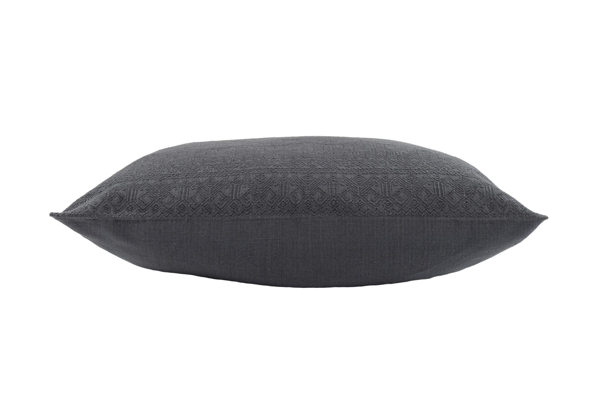 Isabella's Solid Elegance Single Color Dark Grey Cushion - Timeless and Elegant Diamond Brocade Design in 100% Cotton