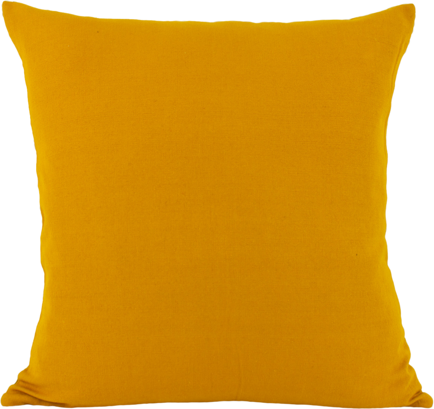 Black Metallic Thread Diamond Brocade Chiapas Cushion, featuring a cotton base in a deep shade of yellow.