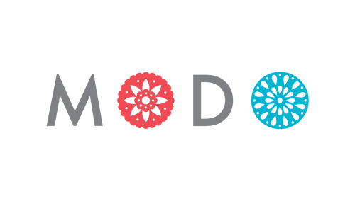 MoDo Handcraft logo featuring colorful embroidery designs inspired by Mexican culture.